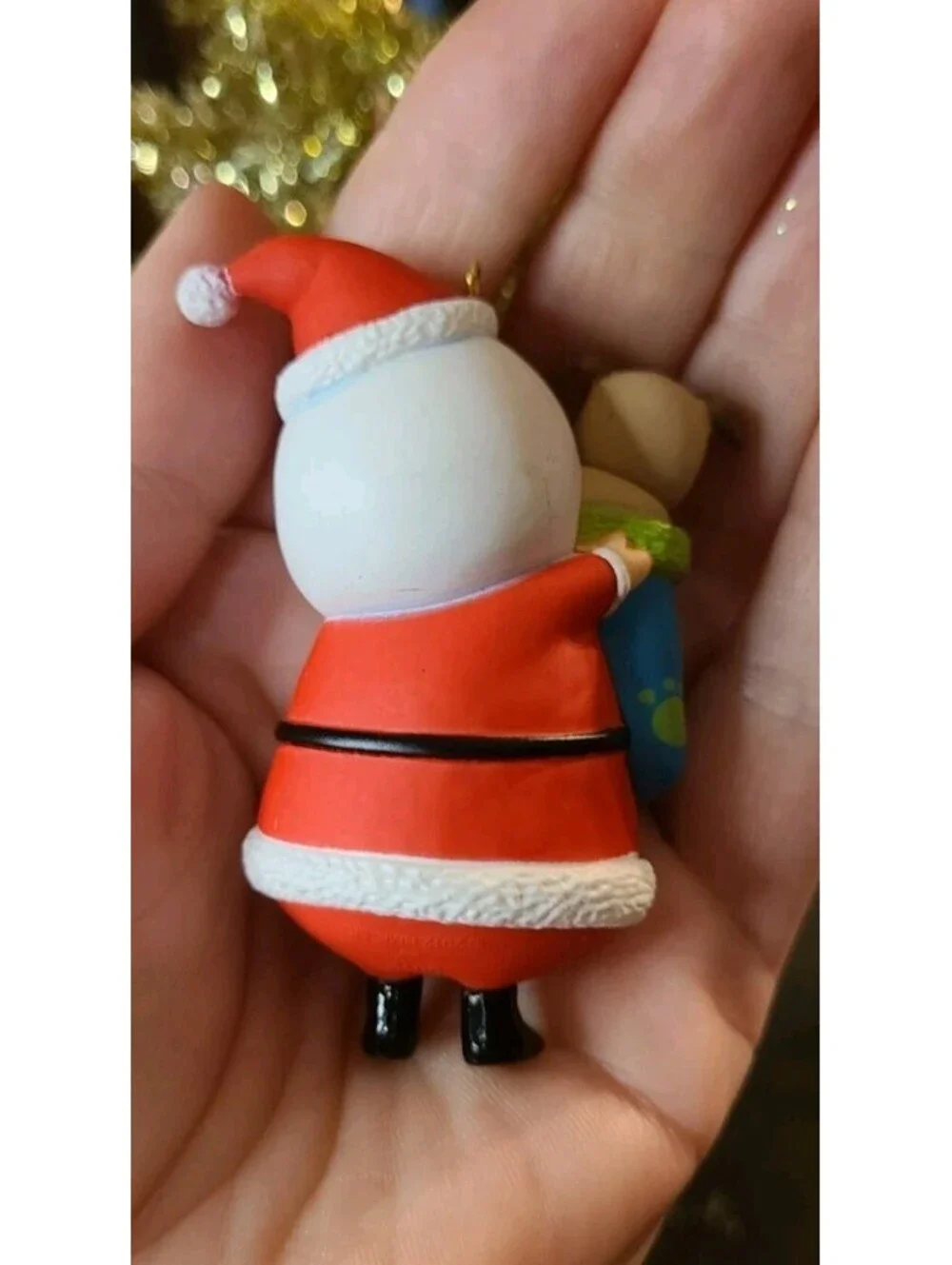 Hallmark Keepsake Ornament Stocking Stuffing Santa Claus Puppy Dog Stocking 2012